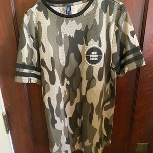H&M mesh camo shirt